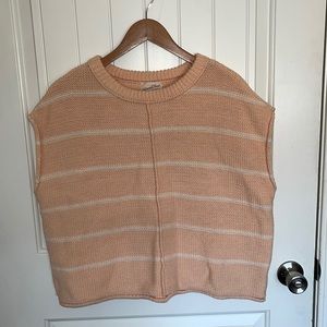 Pink and White Sweater Vest